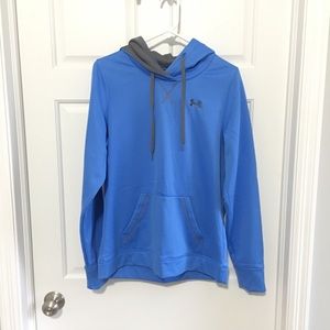 Blue and grey under armor sweatshirt